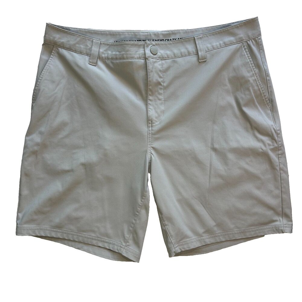 Rhone The Commuter 9" Shorts Gray Flex Knit Zipper Pocket Size 36